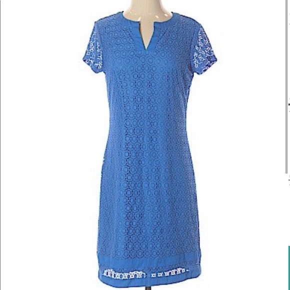Isaac Mizrahi Dresses & Skirts - Summer blue lace shift dress